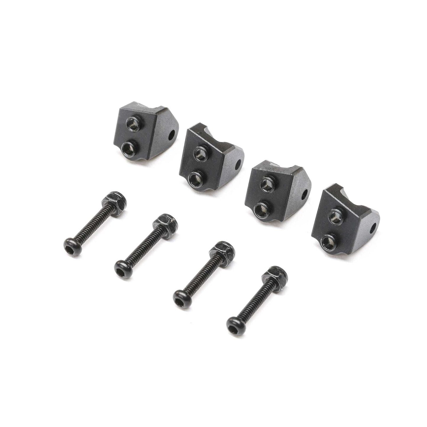 Losi Lower 4-link Mount Set, Aluminum, Black (4): Mini LMT