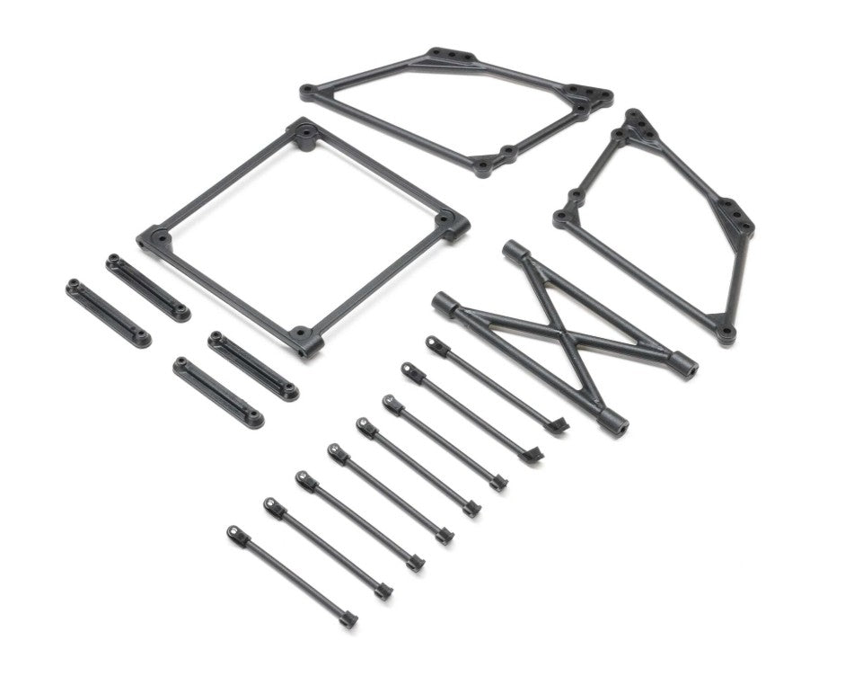 Losi Top Wing Mount Set, Black: 22S Sprint