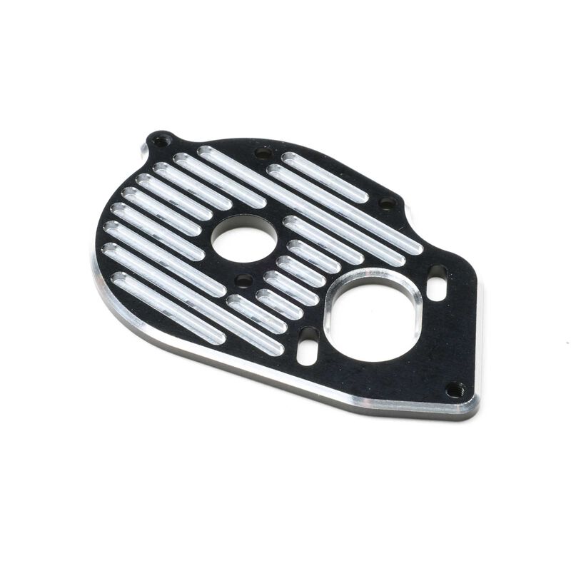 Losi Motor Plate, Machined Aluminum, Black: 22S Sprint