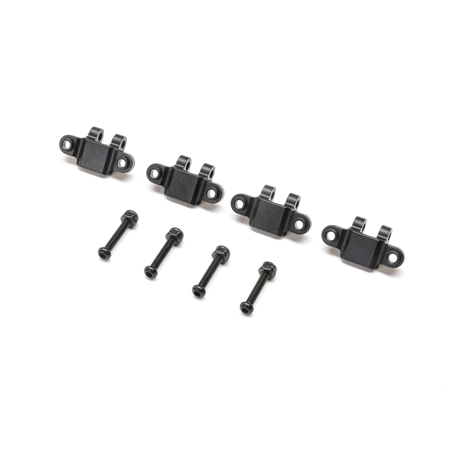 Losi Lower Shock Mount, Aluminum, Black(4): Mini LMT