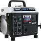 Pulsar 1,200W Carrying Handle, PG1202SA Gas-Powered Portable Generator, 1200W, Black/White