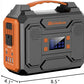Portable Solar Generator, 300W Portable Power Station with Foldable 60W Solar Panel, 110V Pure Sine Wave 280Wh Lithium Battery Pack with USB DC AC Outlet for Home Use RV Van Outdoor Camping-Orange