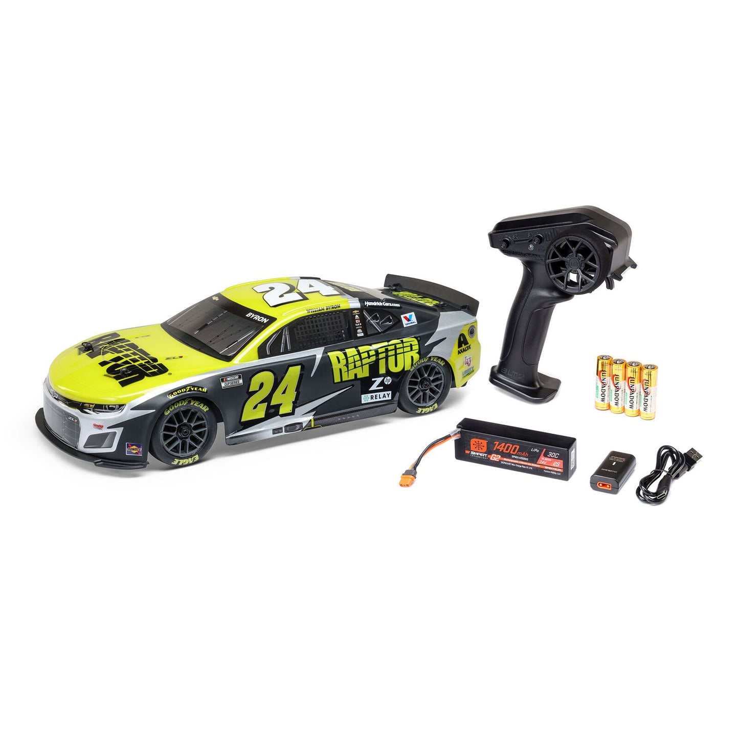Losi 1/12 NASCAR RC Racecar William Byron No. 24 2025 Raptor Chevrolet Camaro ZL1