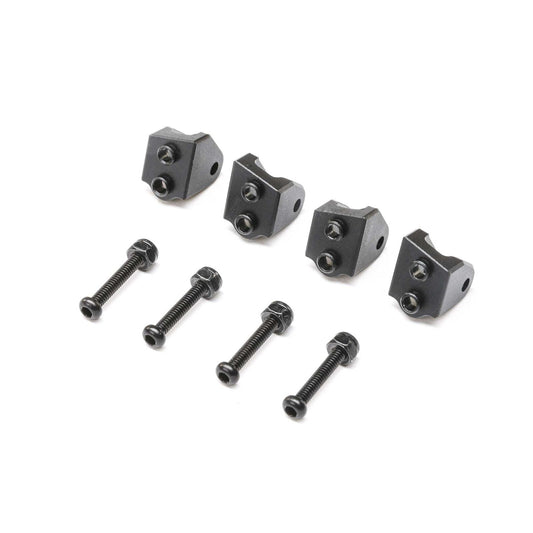Losi Lower 4-link Mount Set, Aluminum, Black (4): Mini LMT
