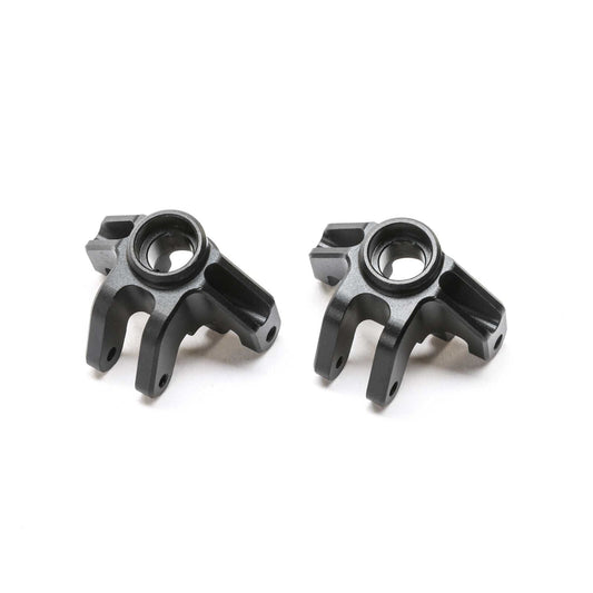 Losi Steering Spindle Set, Aluminum, Black: Mini LMT
