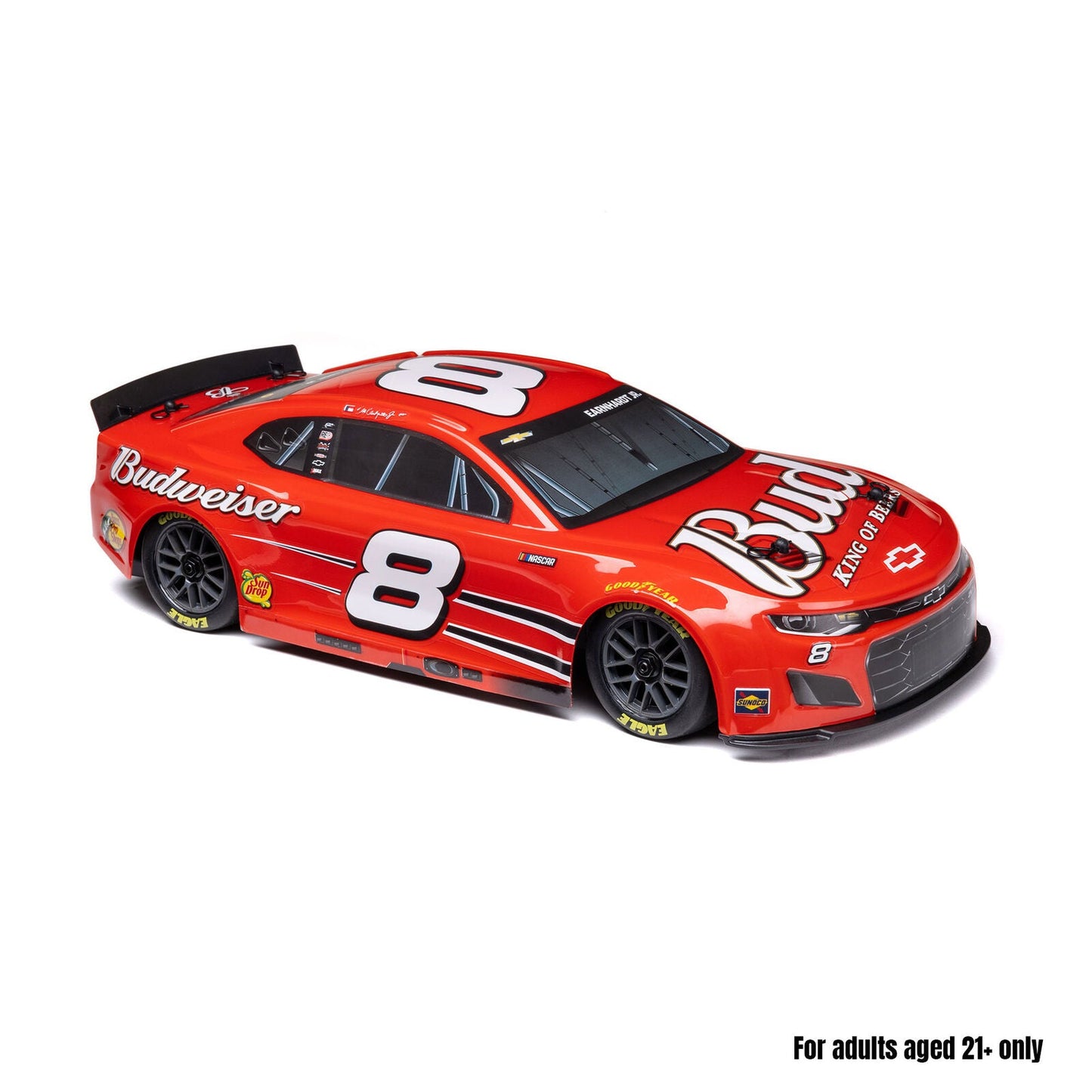 Losi 1/12 NASCAR RC Race Car Dale Earnhardt Jr. No. 8 Budweiser Chevrolet ZL1 2S AWD RTR