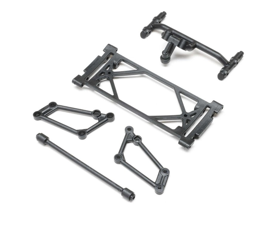 Losi Front Wing Mount Set, Black: 22S Sprint