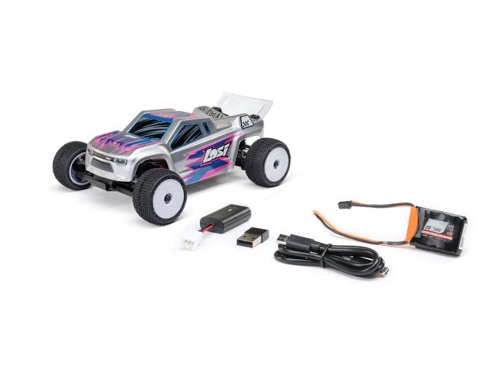 Losi 1/28 Micro-T 2S 2WD RTR Stadium Truck (Battery & Charger Included), Silver