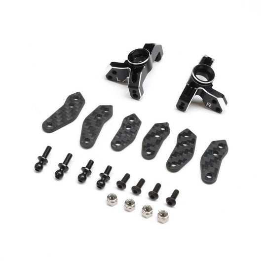 Losi Spindle Set, Aluminum, Black: 22S Sprint